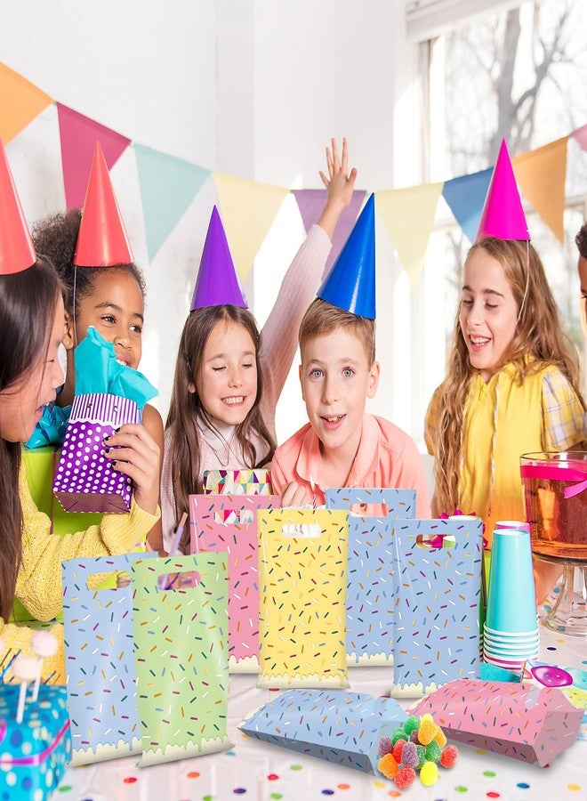 Hallswl 50pcs Ice Cream Party Favor Plastic Treat Bags,Ice Cream Candy Bag,4 Color Sprinkles Goodie Bag for Icecream Theme party decorations and Summer Birthday Party Supplies - Image 5
